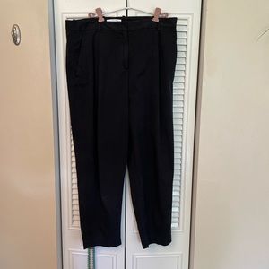 Everlane High rise pleated cropped trousers